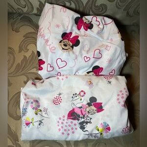 Lambs & Ivy, Disney Baby, Disney Junior, Two Fitted Crib Sheets, Minnie Mouse